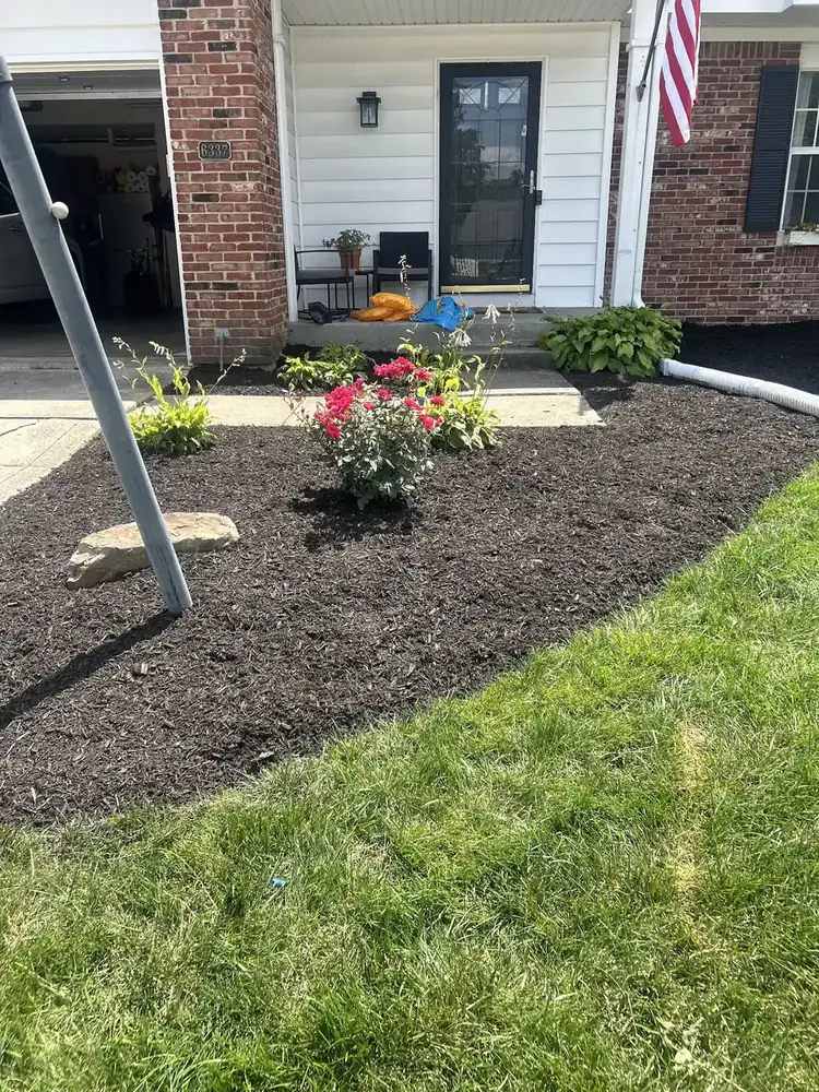 Front porch flower bed